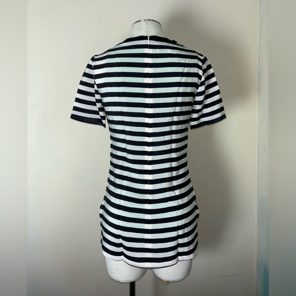 Gianfranco Ferre Monochrome Striped Tee - Picture 3 of 5